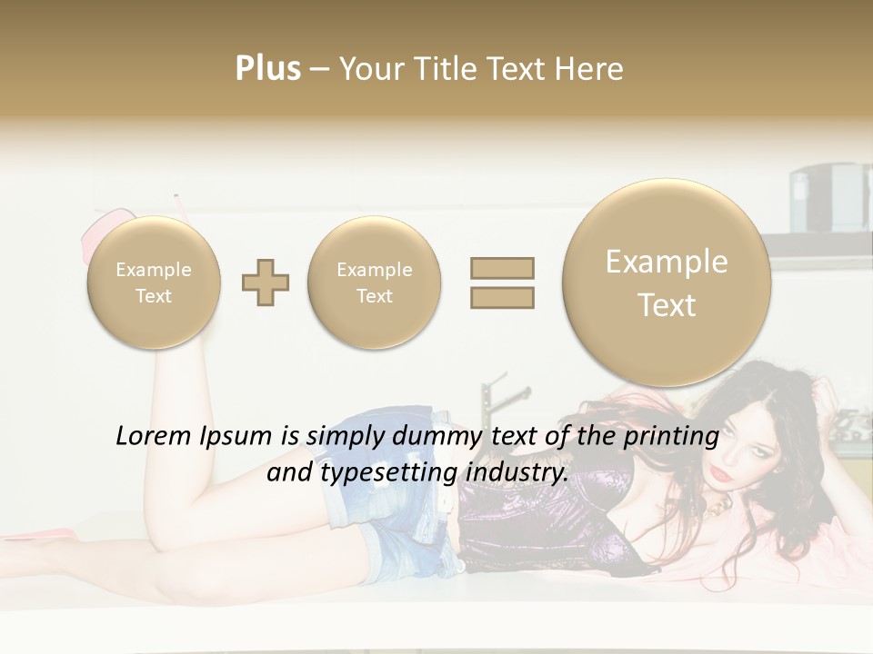 Young Indoors Jeans PowerPoint Template