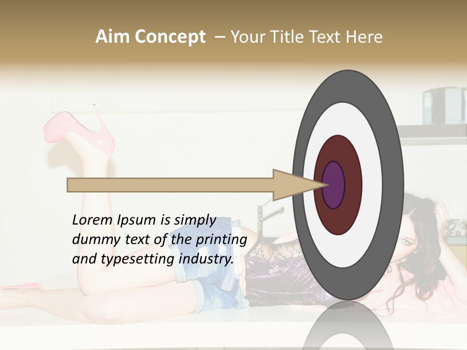 Young Indoors Jeans PowerPoint Template