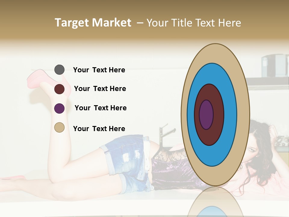 Young Indoors Jeans PowerPoint Template