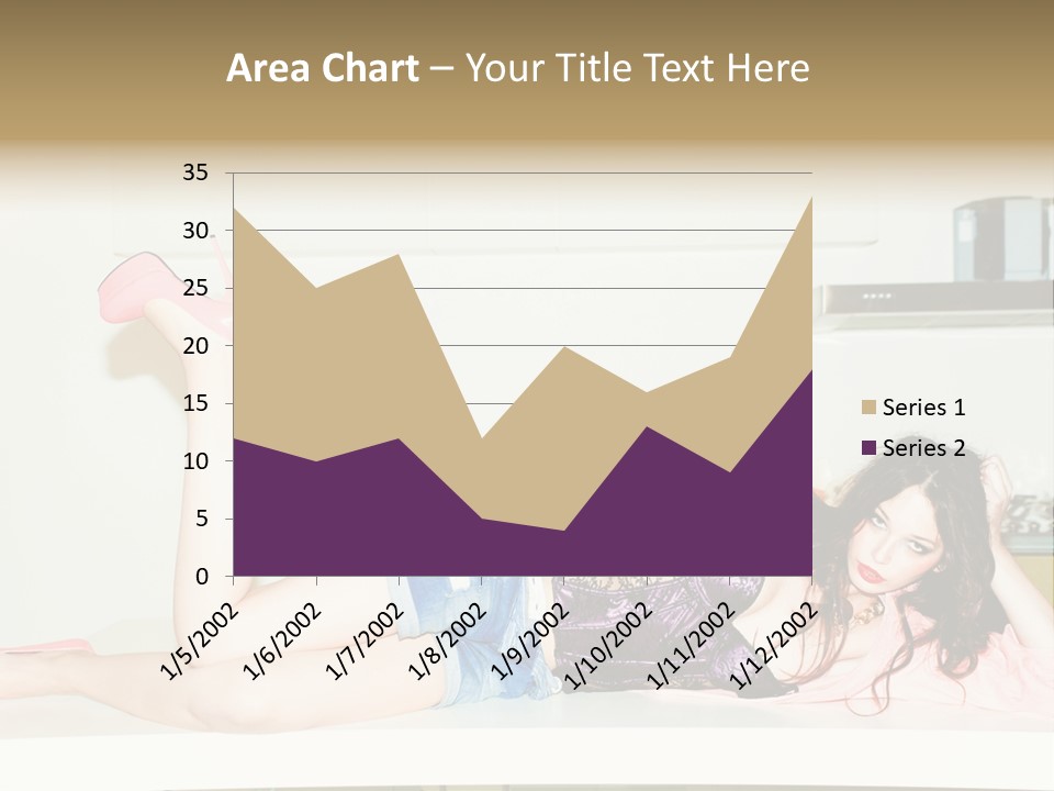 Young Indoors Jeans PowerPoint Template