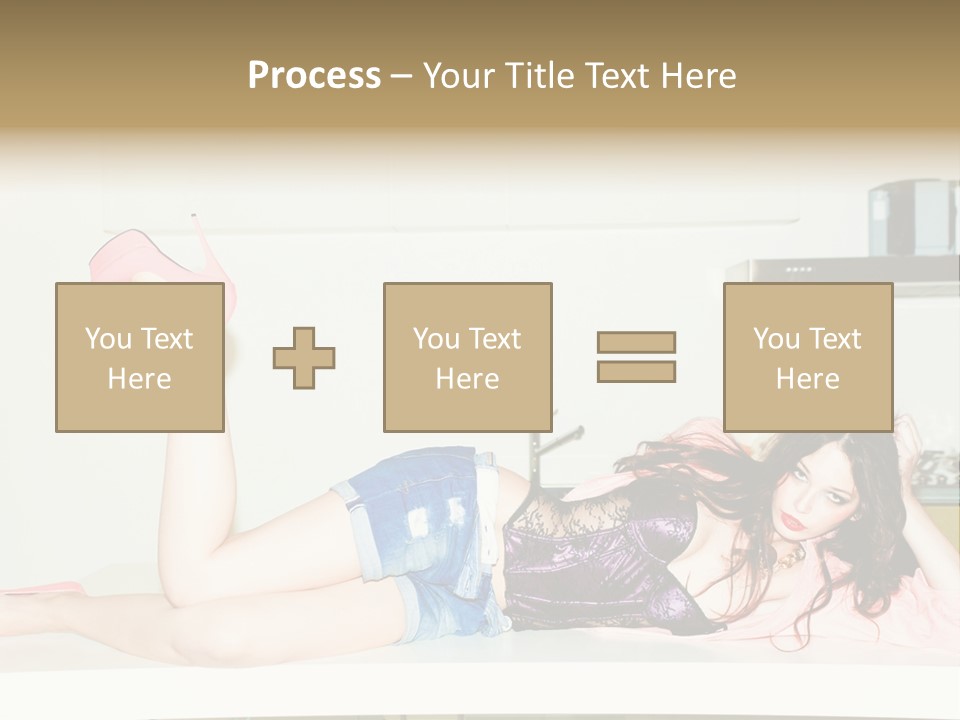 Young Indoors Jeans PowerPoint Template