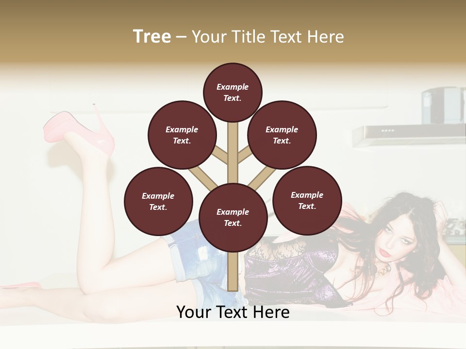 Young Indoors Jeans PowerPoint Template