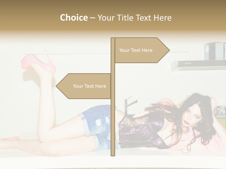 Young Indoors Jeans PowerPoint Template