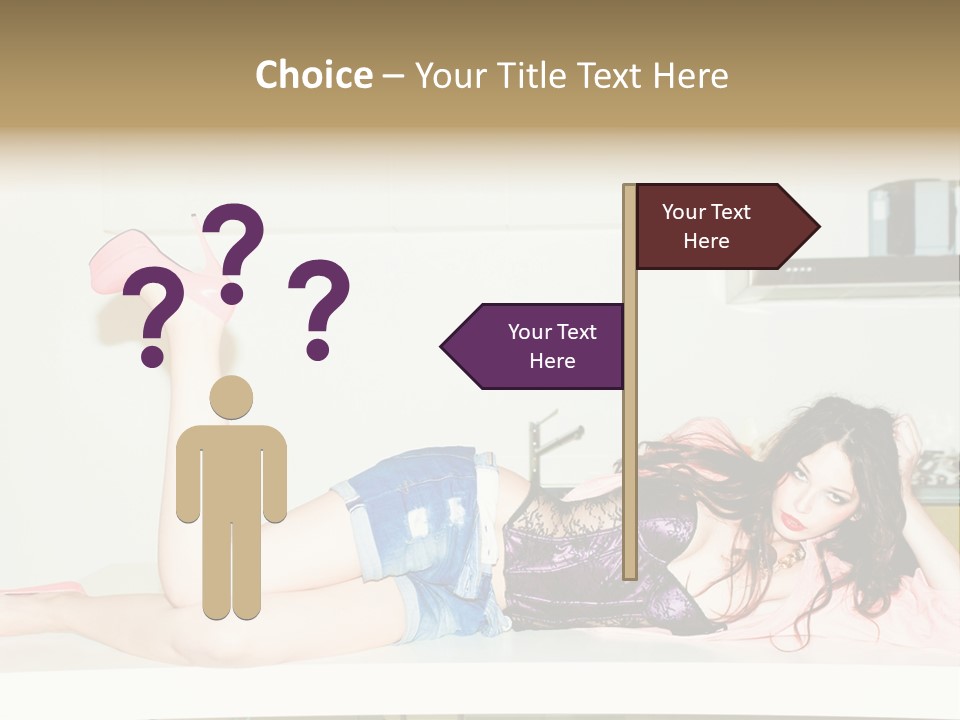 Young Indoors Jeans PowerPoint Template