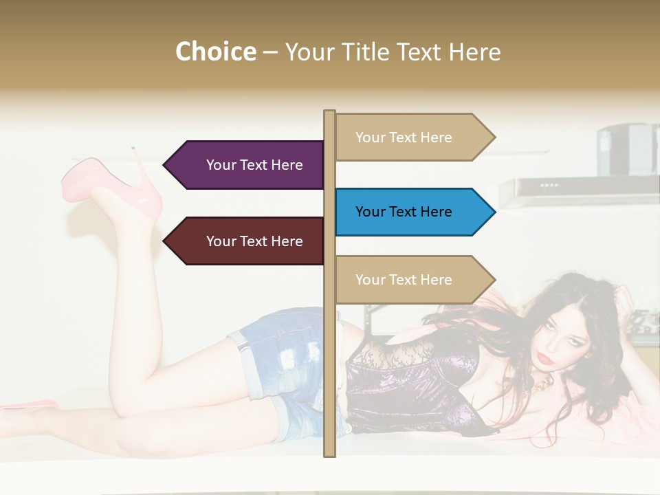 Young Indoors Jeans PowerPoint Template