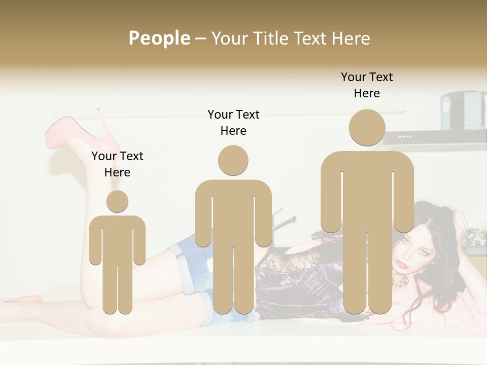 Young Indoors Jeans PowerPoint Template