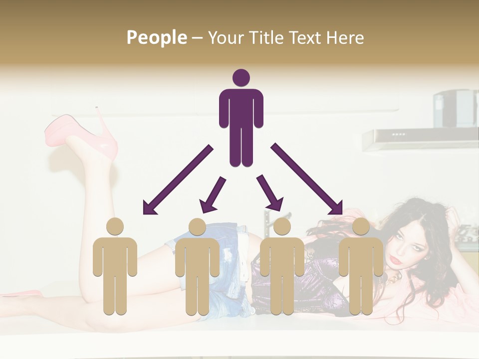 Young Indoors Jeans PowerPoint Template