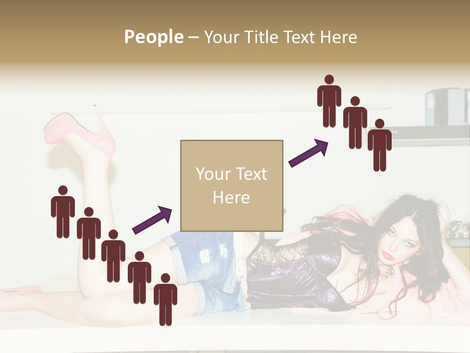 Young Indoors Jeans PowerPoint Template