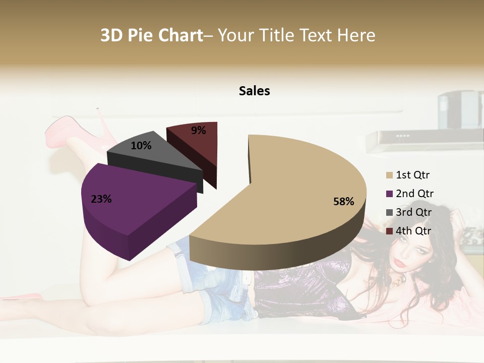 Young Indoors Jeans PowerPoint Template