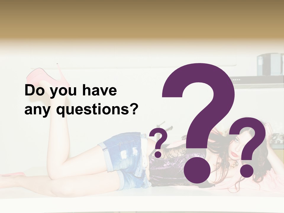 Young Indoors Jeans PowerPoint Template