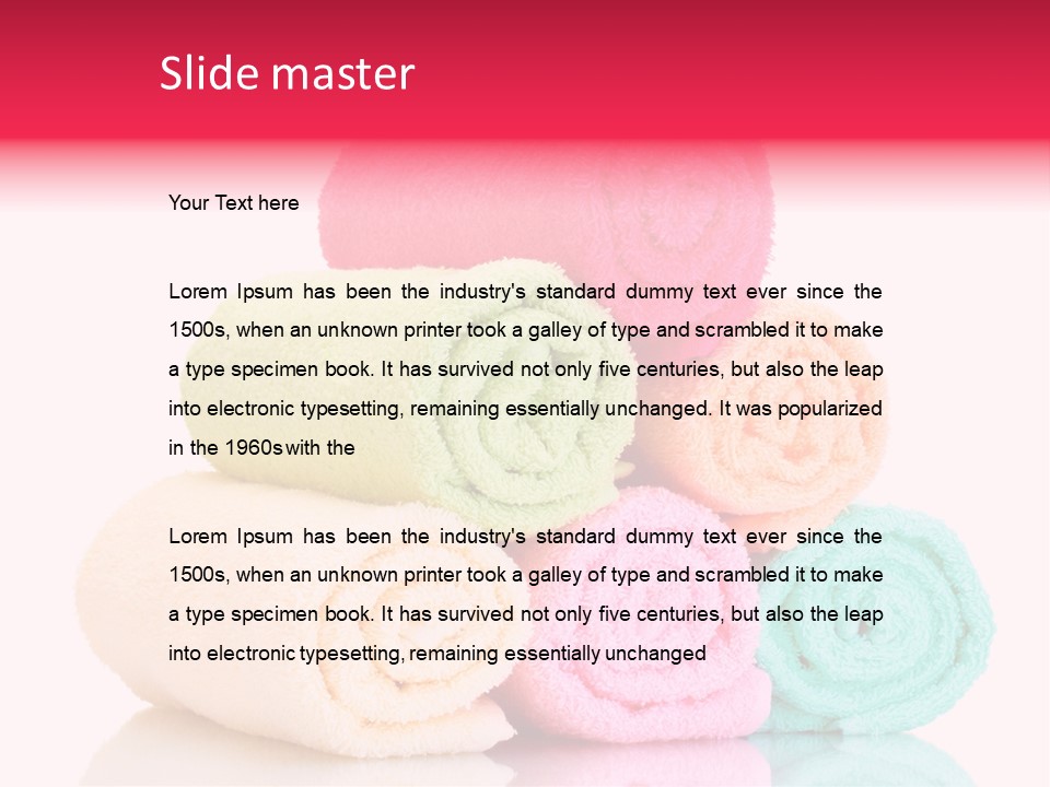 Towel Lifestyle Many PowerPoint Template