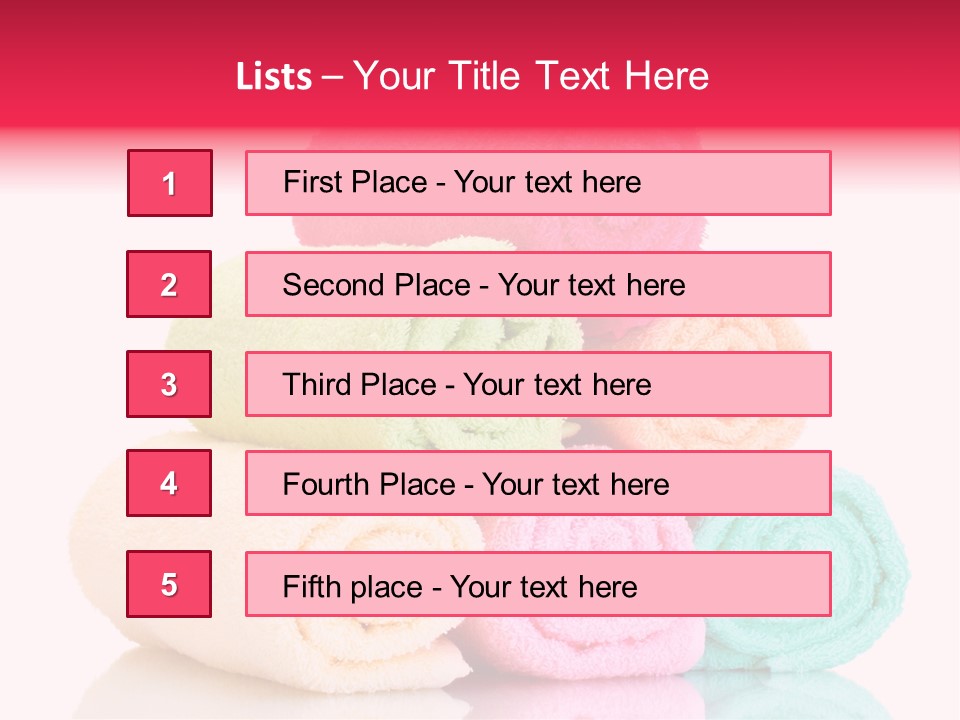 Towel Lifestyle Many PowerPoint Template