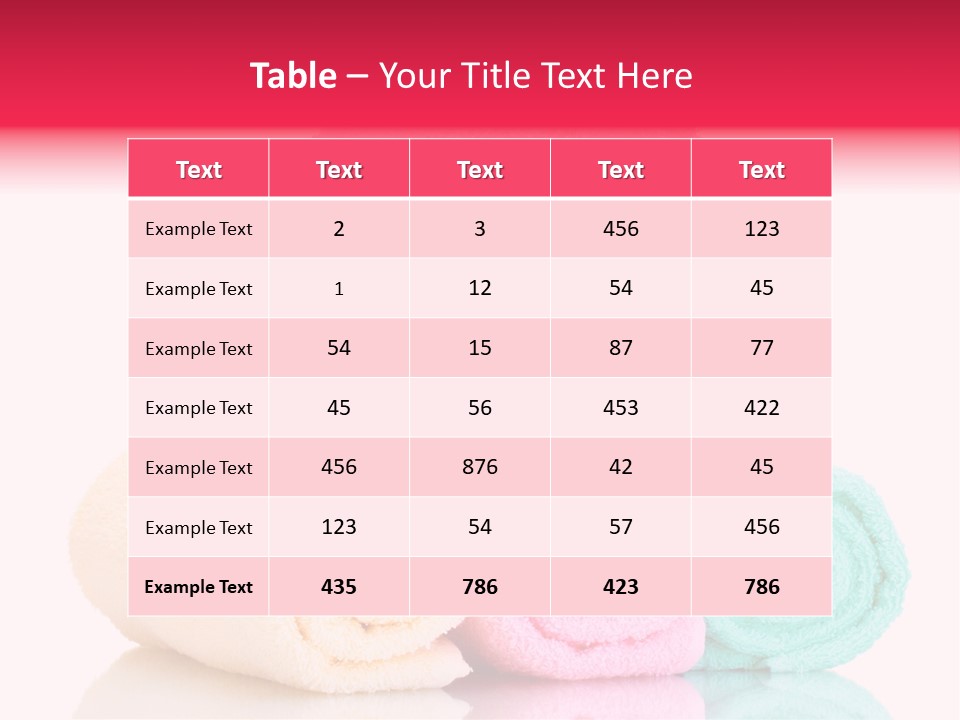 Towel Lifestyle Many PowerPoint Template