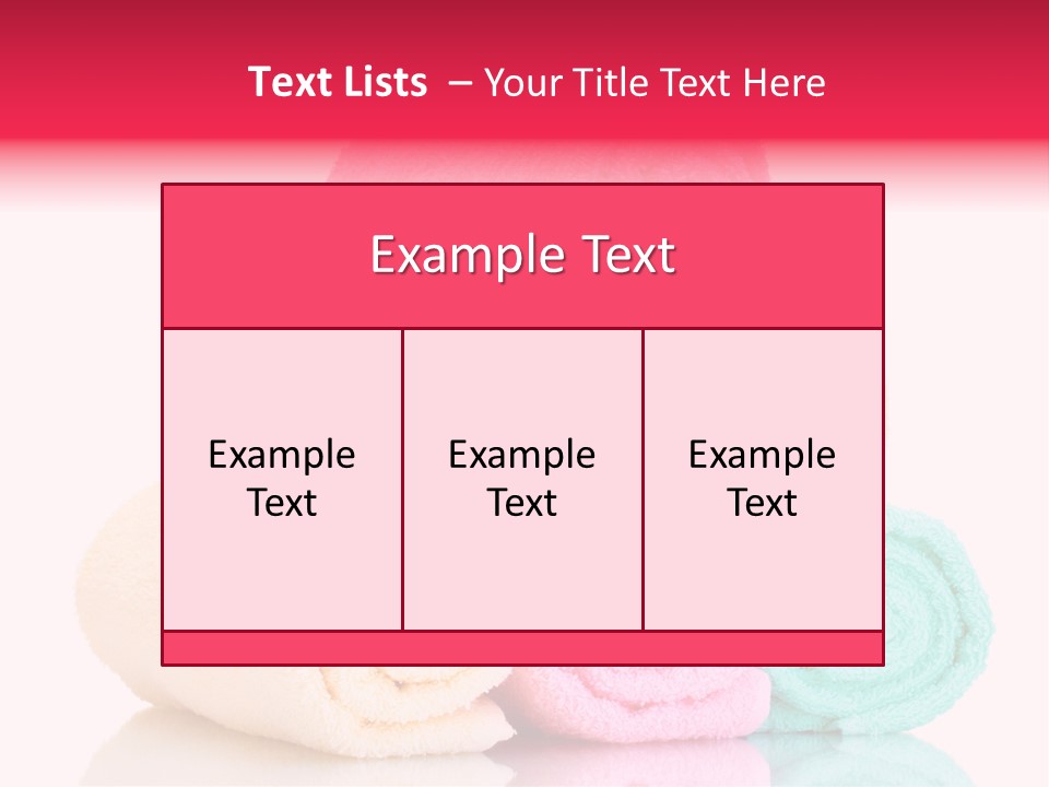 Towel Lifestyle Many PowerPoint Template