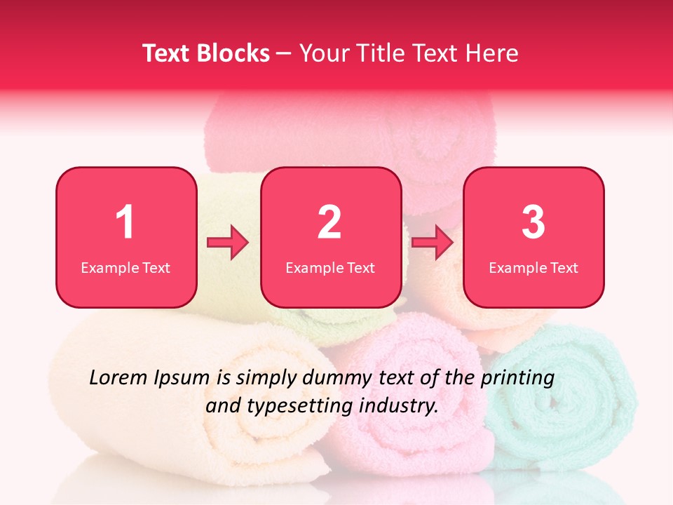 Towel Lifestyle Many PowerPoint Template