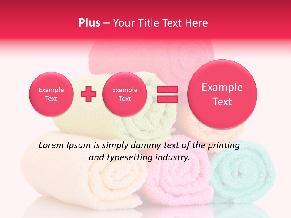 Towel Lifestyle Many PowerPoint Template
