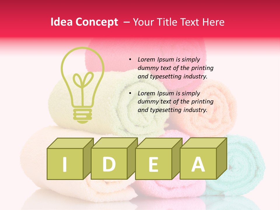 Towel Lifestyle Many PowerPoint Template