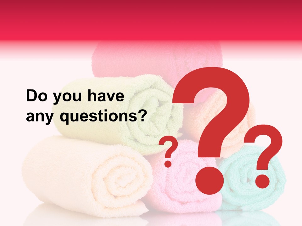 Towel Lifestyle Many PowerPoint Template