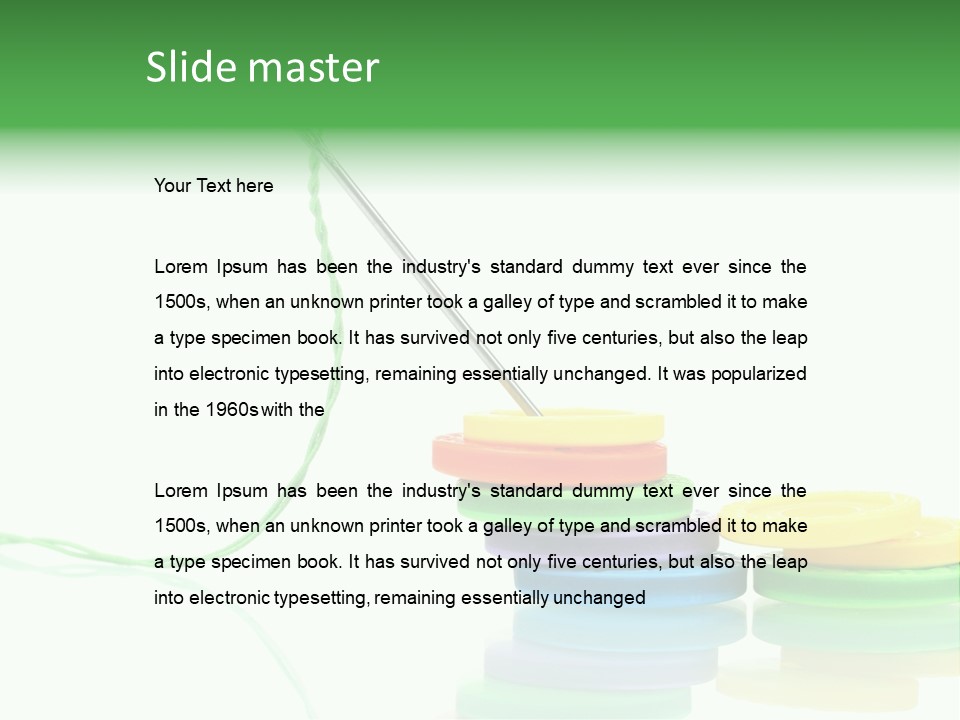 Needlework Notions Holes PowerPoint Template