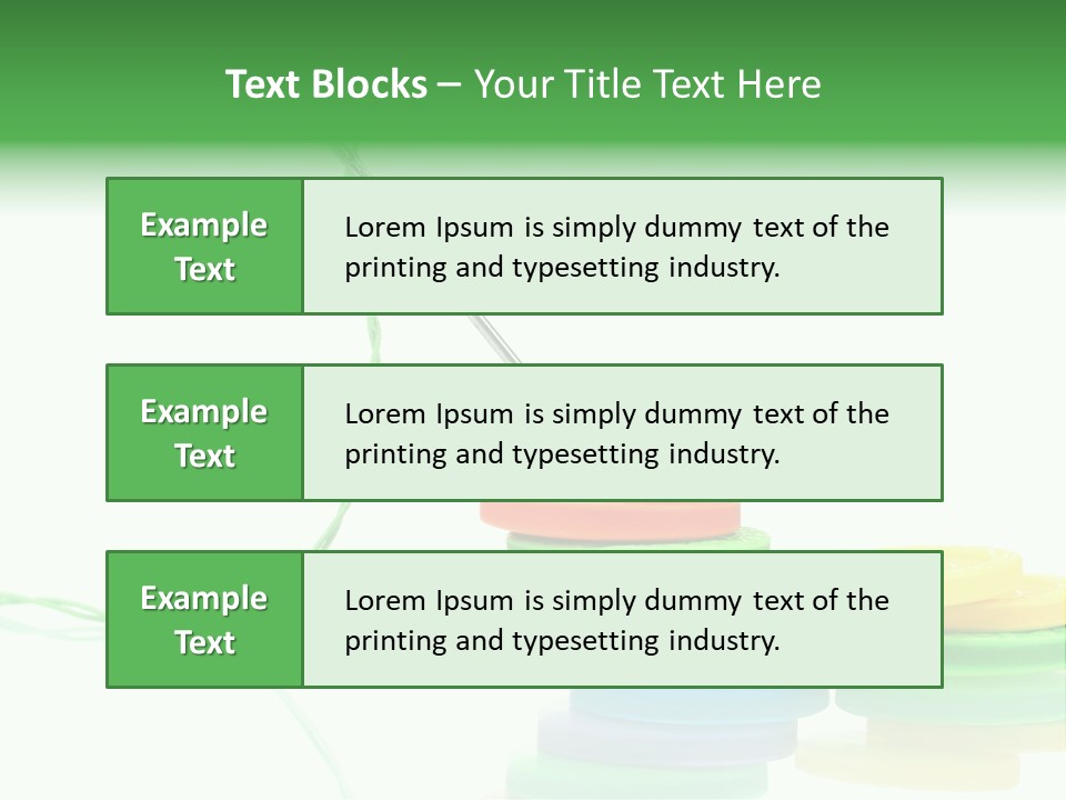 Needlework Notions Holes PowerPoint Template