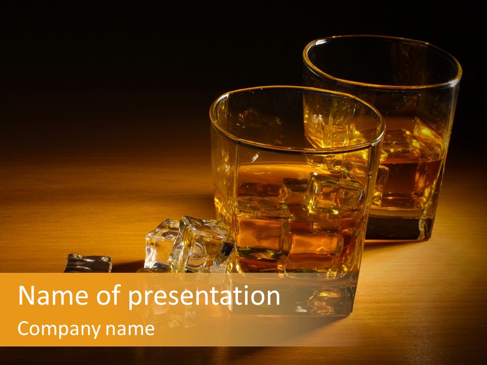 Whisky Hard Glass PowerPoint Template