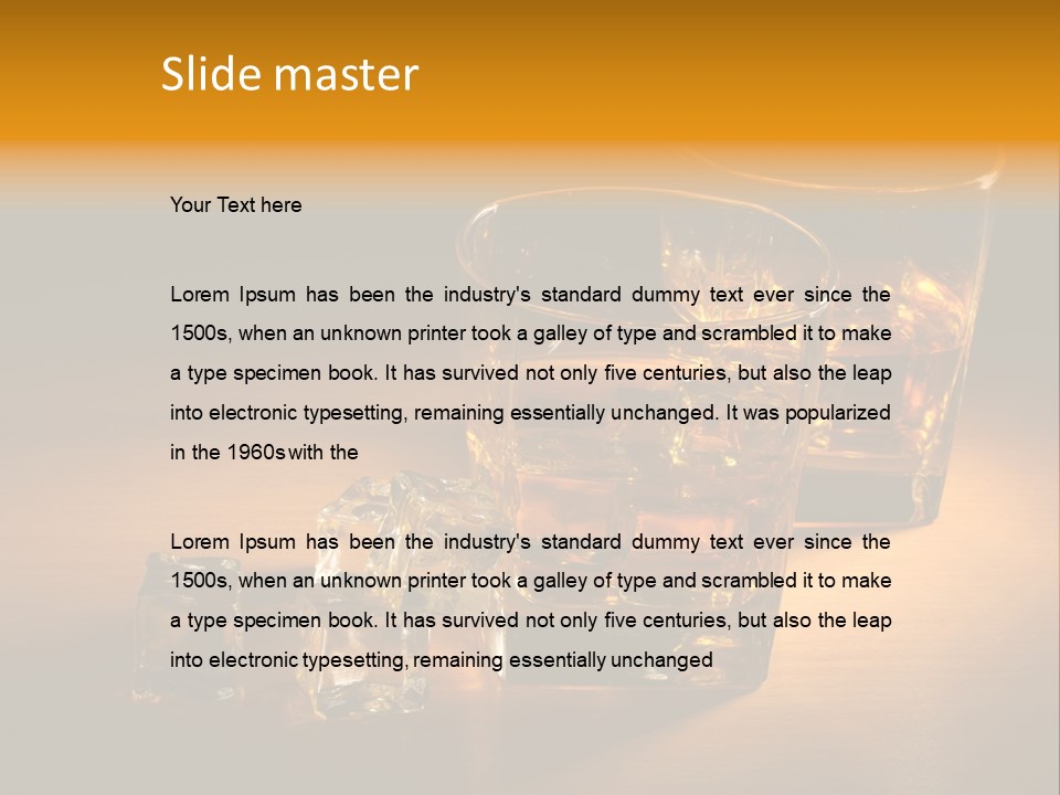 Whisky Hard Glass PowerPoint Template