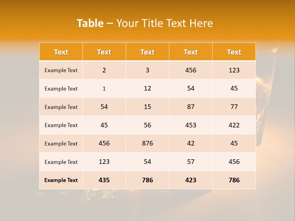 Whisky Hard Glass PowerPoint Template