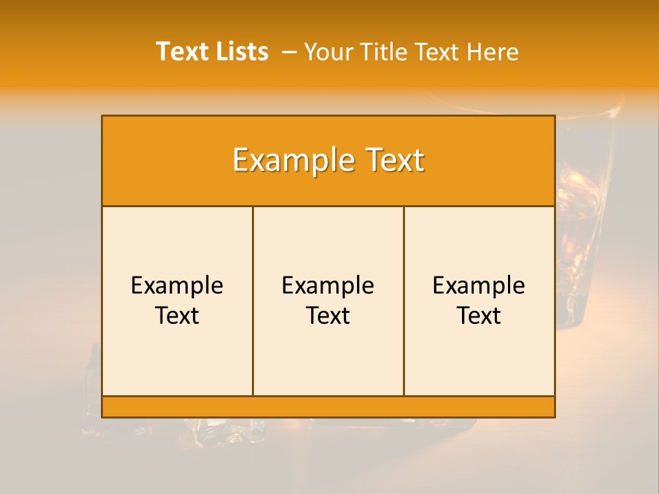 Whisky Hard Glass PowerPoint Template