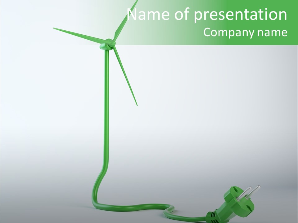 Windmill Wire Ecology PowerPoint Template