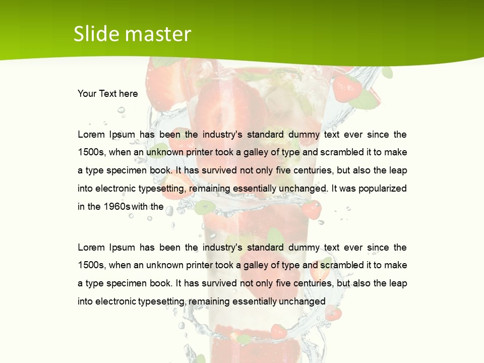 Liquor Summer Drink PowerPoint Template