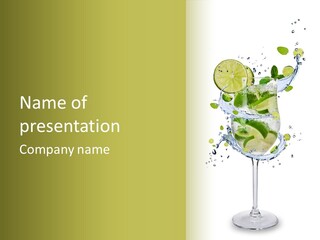 Garnish Ice Splash PowerPoint Template