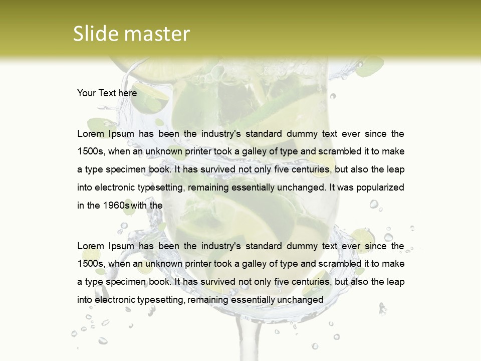 Garnish Ice Splash PowerPoint Template