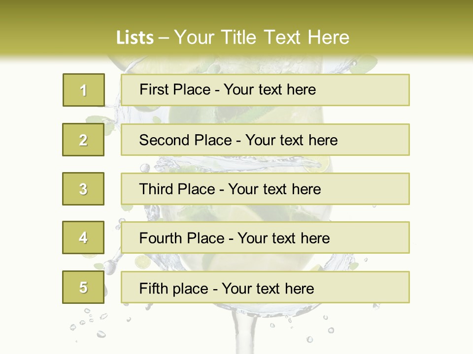 Garnish Ice Splash PowerPoint Template