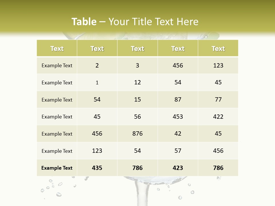 Garnish Ice Splash PowerPoint Template