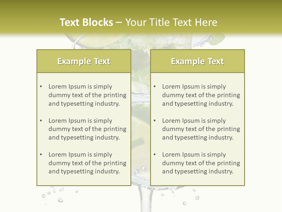 Garnish Ice Splash PowerPoint Template