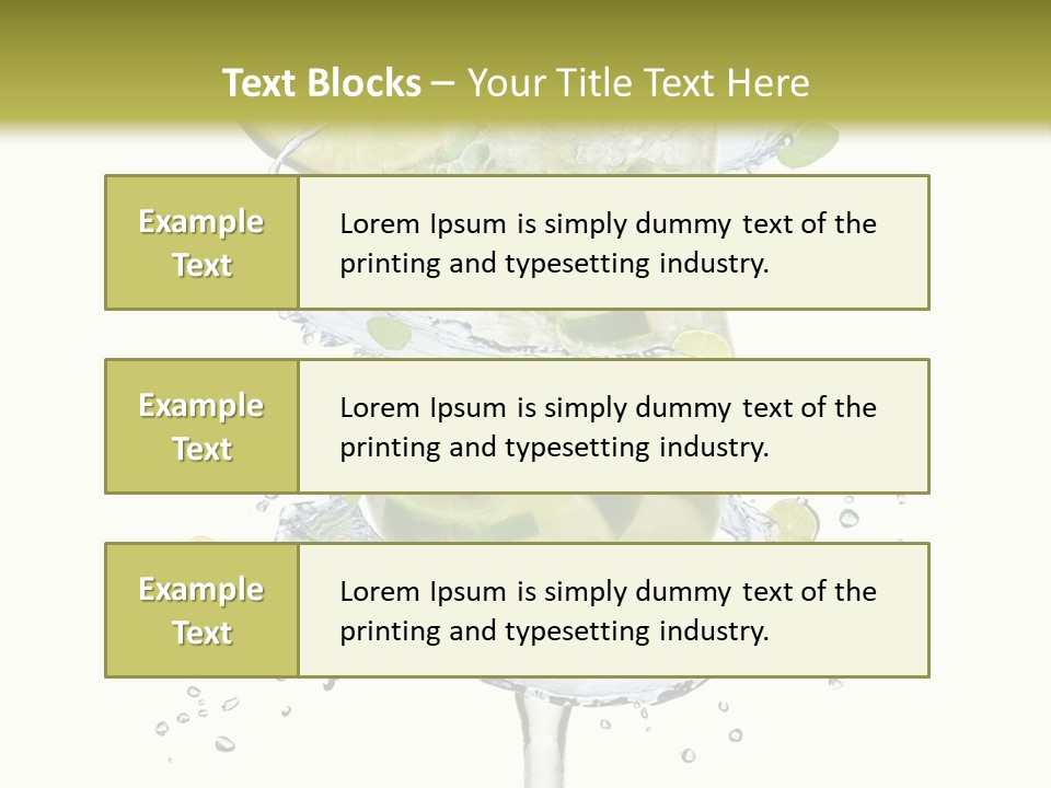 Garnish Ice Splash PowerPoint Template