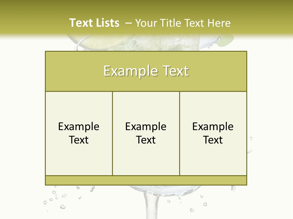 Garnish Ice Splash PowerPoint Template