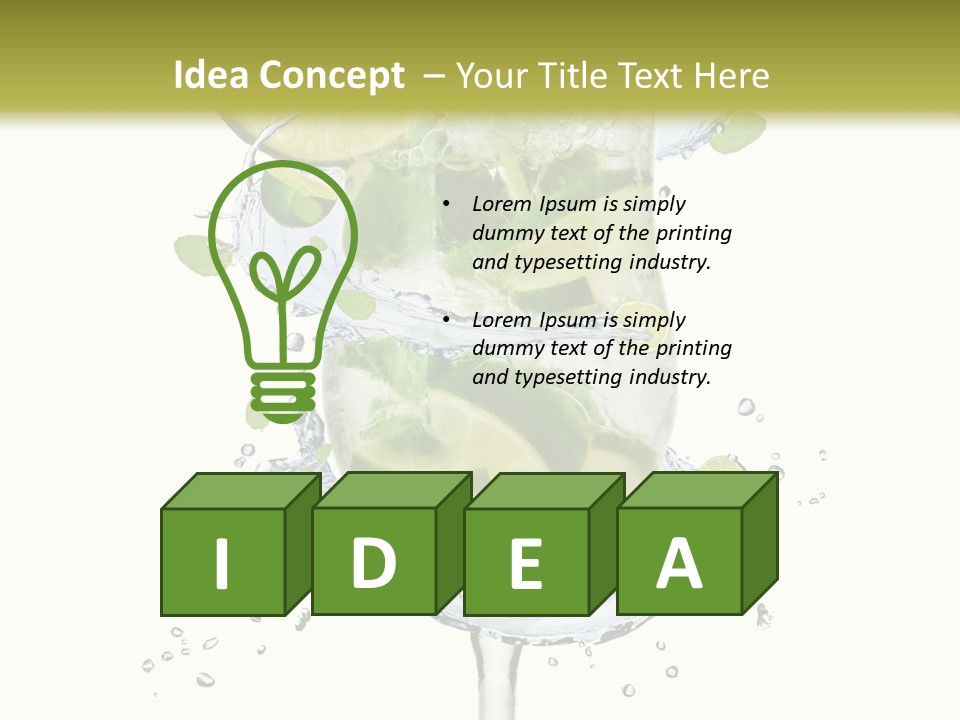 Garnish Ice Splash PowerPoint Template