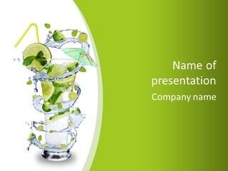 Liquor Mint Lime PowerPoint Template