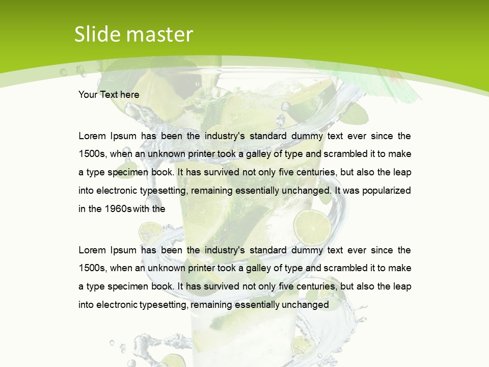 Liquor Mint Lime PowerPoint Template