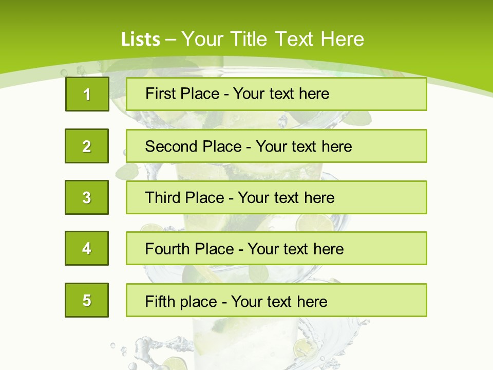 Liquor Mint Lime PowerPoint Template