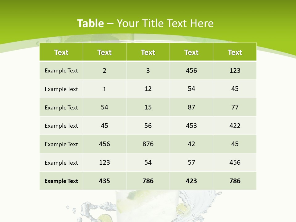 Liquor Mint Lime PowerPoint Template