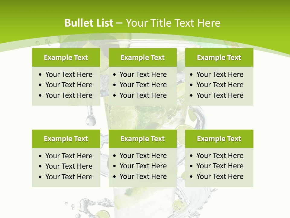 Liquor Mint Lime PowerPoint Template