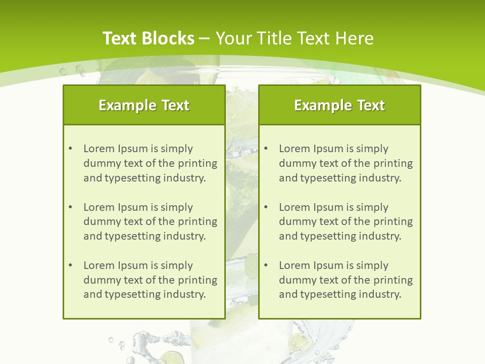 Liquor Mint Lime PowerPoint Template