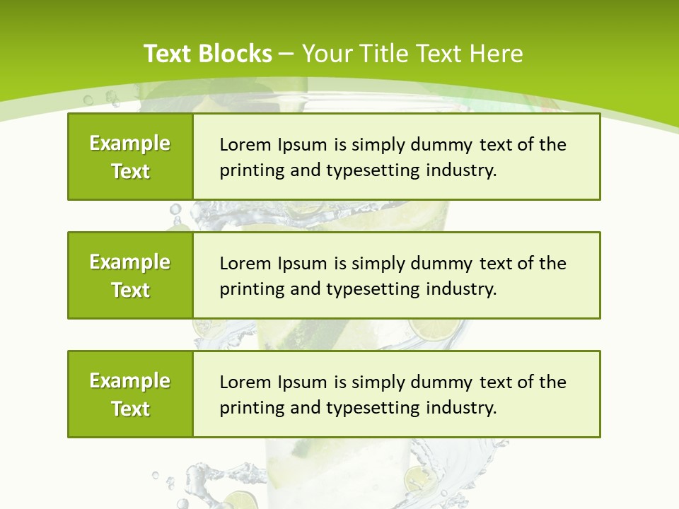 Liquor Mint Lime PowerPoint Template