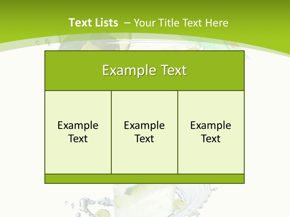 Liquor Mint Lime PowerPoint Template