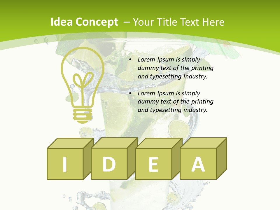 Liquor Mint Lime PowerPoint Template