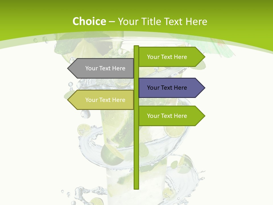 Liquor Mint Lime PowerPoint Template