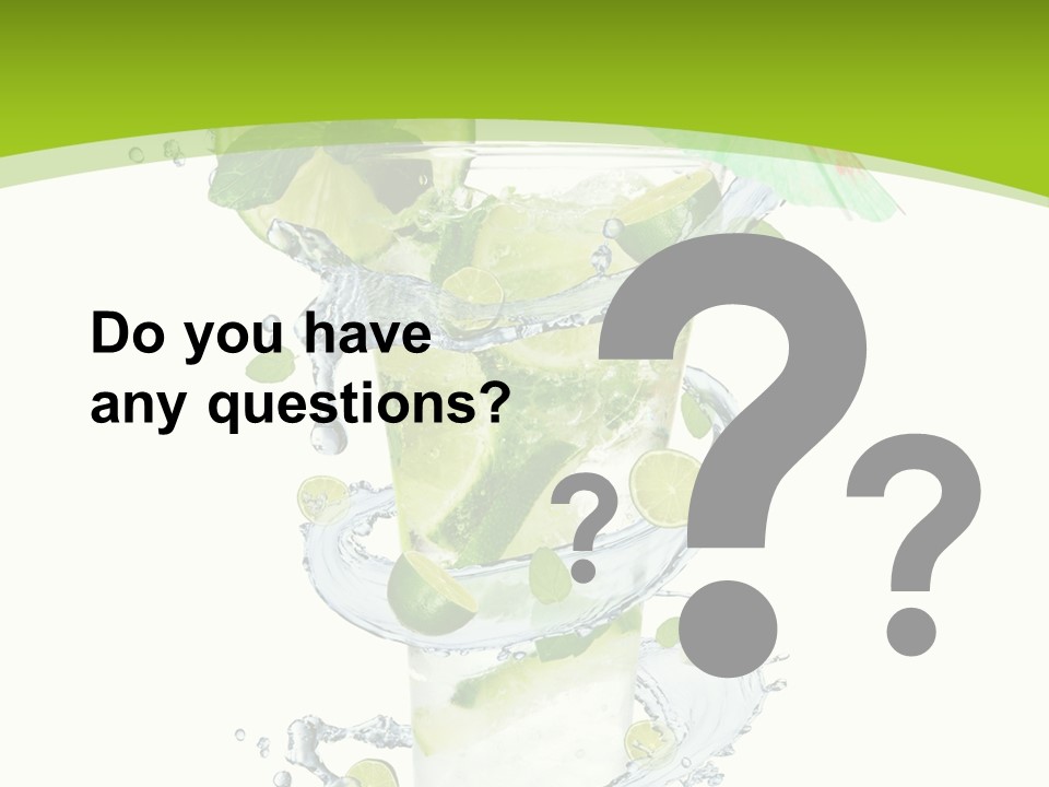 Liquor Mint Lime PowerPoint Template