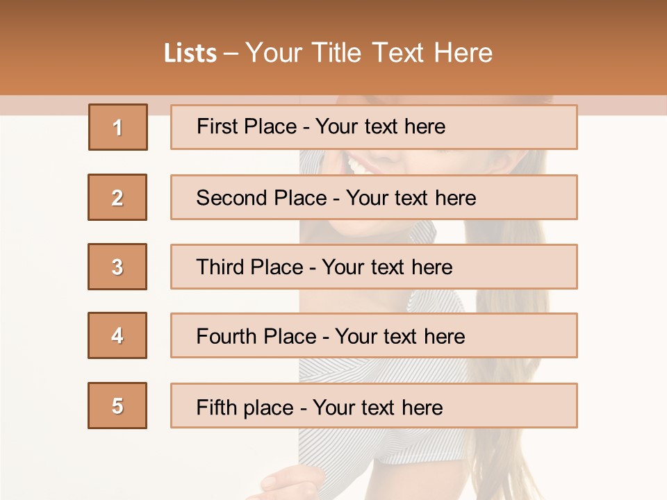 Woman Poster Showing PowerPoint Template